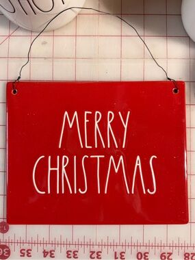 Rae Dunn Merry Christmas Red Holiday Wall Sign